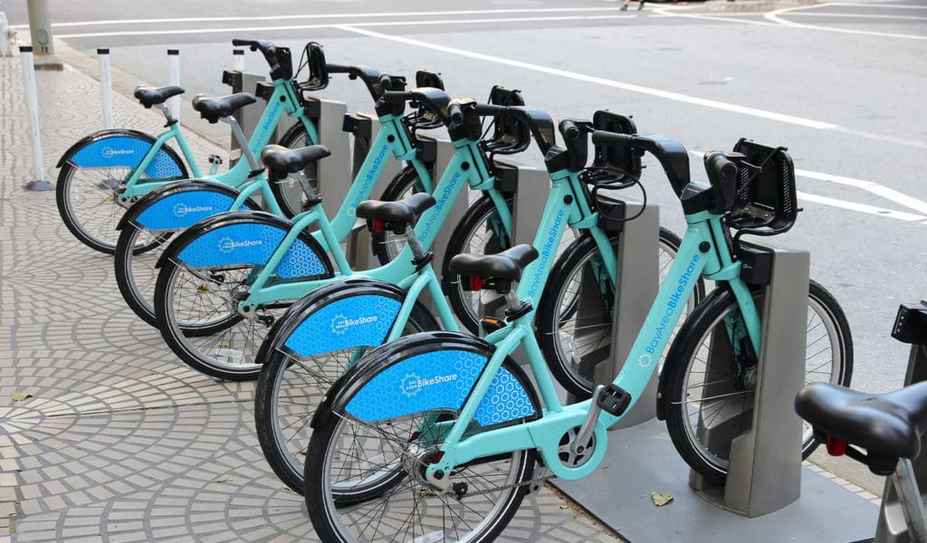 These bikes in San Francisco’s Bay Area were five of the 194,000 active share bikes and scooters across North America in 2019.