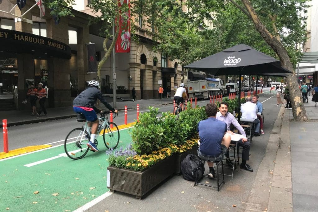 Underwood Lane Cafe Pop Up cycleway