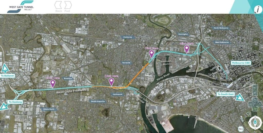 West Gate Tunnel Project Map