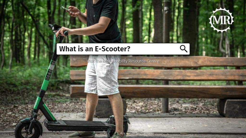 person with an e scooter