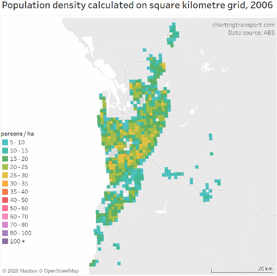 Adelaide Density map