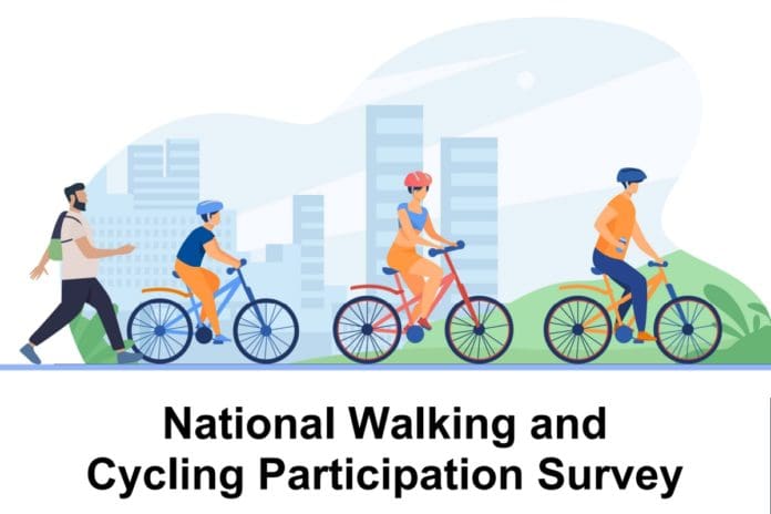 Cycling participation data by state from the National Walking and Cycling Participation Survey 2021.