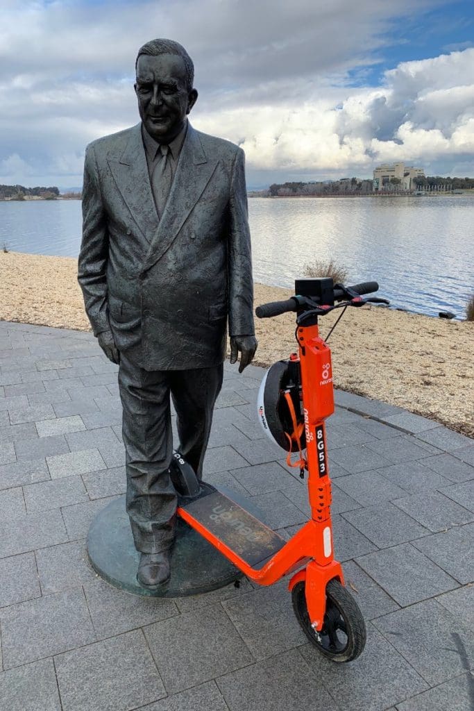 Sir Robert Menzies on an e-scooter?