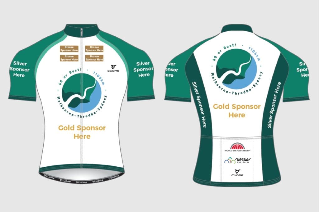 Sponsorship placement on cycling jersey