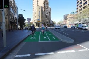 The two-way cycleway will be located on the north side of Oxford and Liverpool Streets