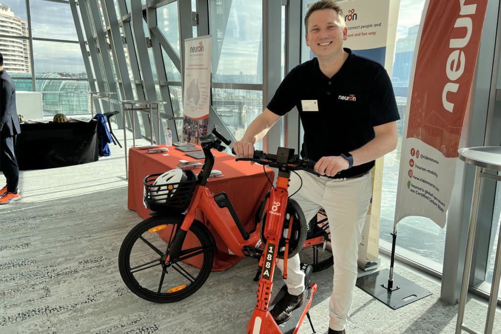 Tim Morris of Neuron has moved from his home town of Brisbane to Sydney where, among other projects, he’s keeping a close eye on its e-bike program recently launched in Sydney, initially with 250 bikes.