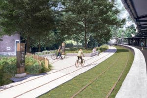 Artist’s impression of the Northern Rivers Rail Trail
