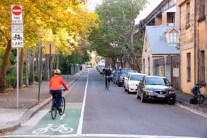 Sydney street bike lane