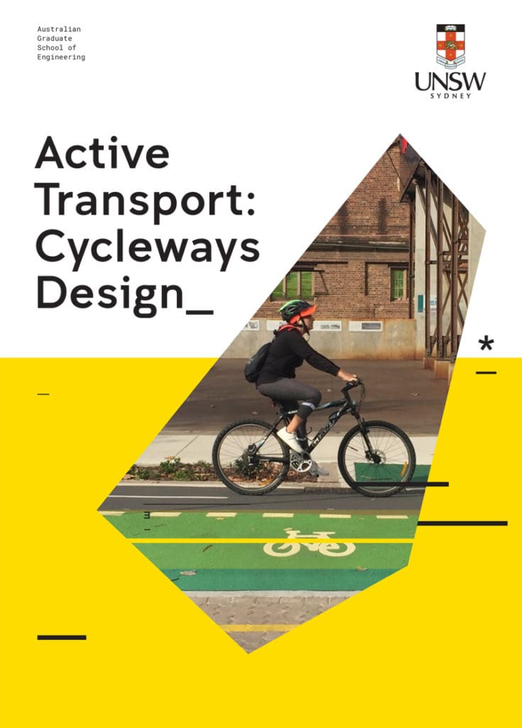 Front cover of Active Transport Cycleways design course book