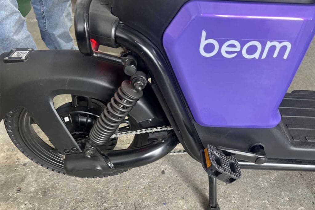 Beam electric Moped close up detail