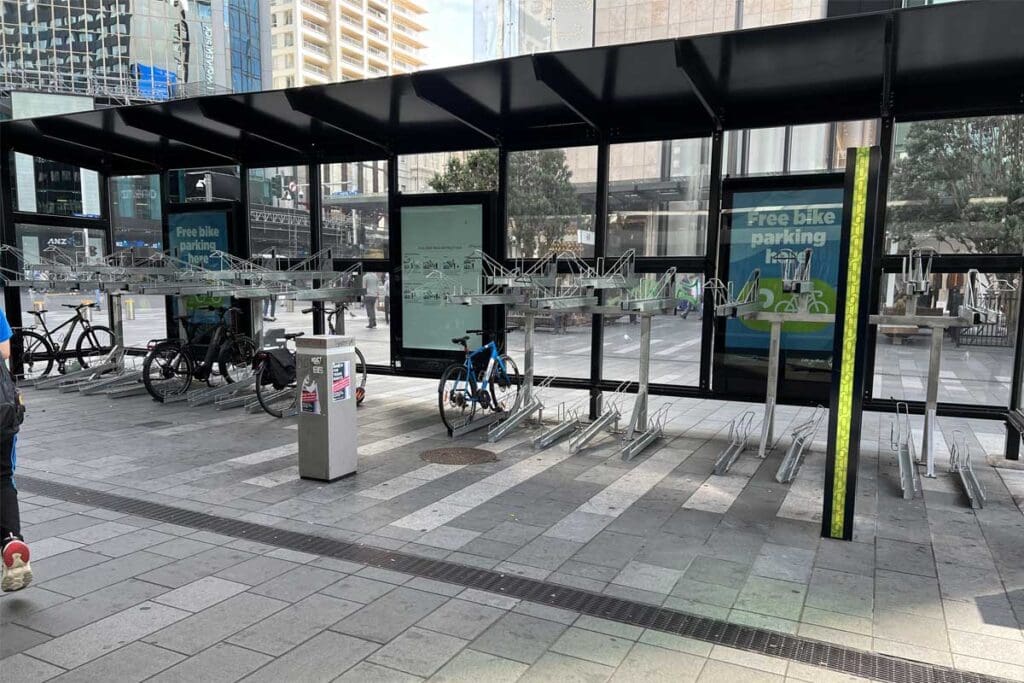 Auckland bike parking station