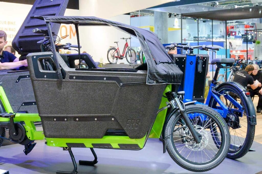 e-cargo bike on display at expo