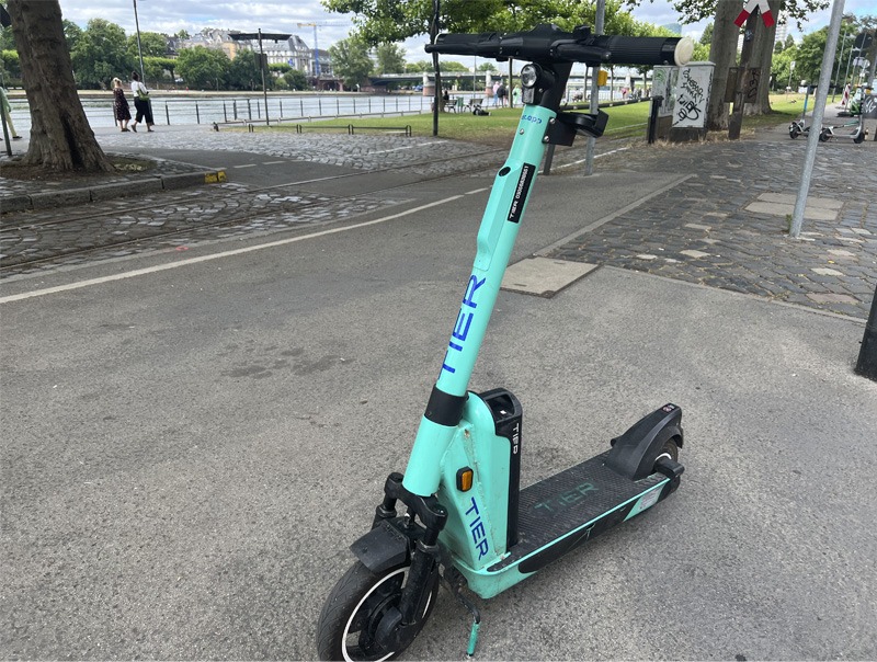 A Tier Scooter on hire in Frankfurt, Germany