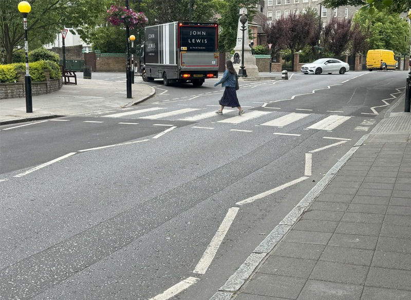 Road pedestrian crossing